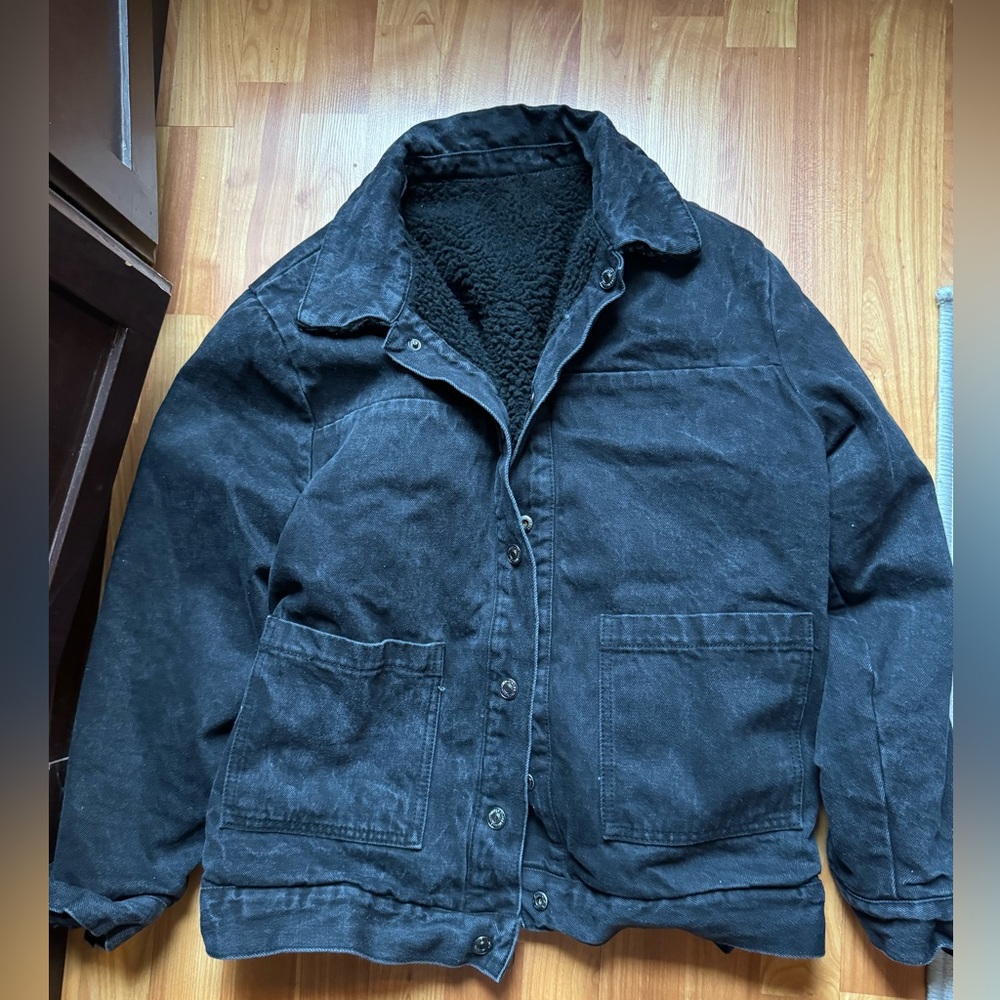 Forever 21 reversible Jean jacket with Sherpa